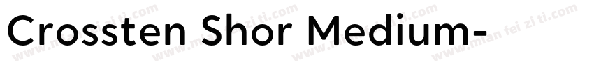 Crossten Shor Medium字体转换